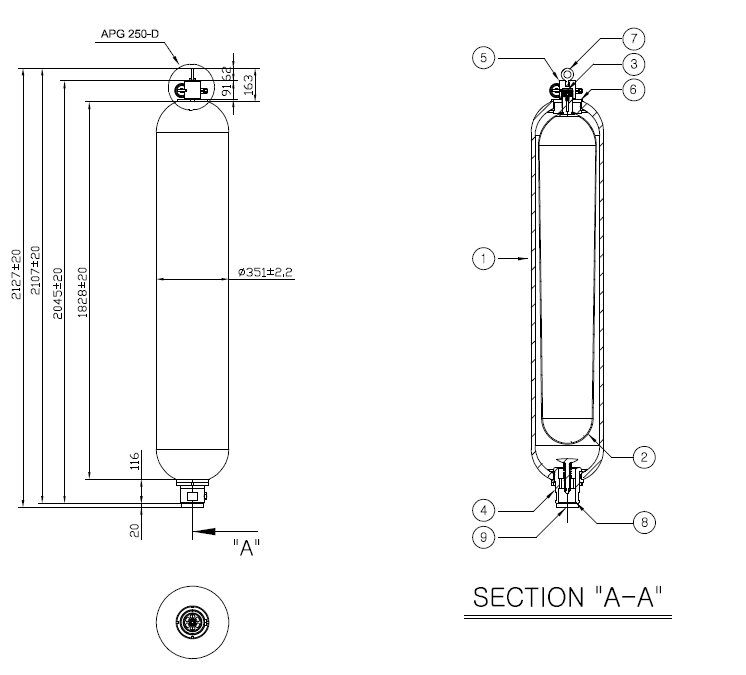 HBA 125L Dimensions